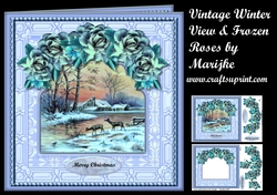 Vintage Winter View & Frozen Roses Mini Kit Christmas