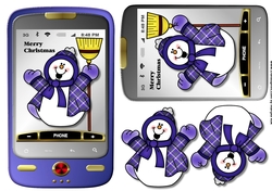 Smartphone Christmas Happy Snowman