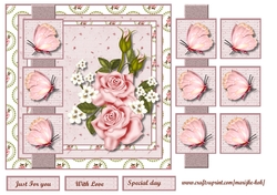 Roses & Butterflies Topper