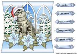 Cute Christmas Kitten Topper
