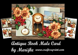 Antique Book male card Mini Kit