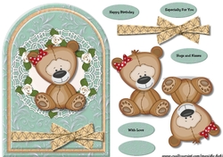 Arch Topper Cute Birthday Teddie