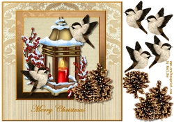 Christmas Lantern & Birds