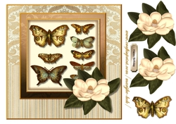 Camelia & Butterflies Vintage