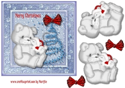 Cute Christmas Bear with Mouse