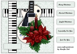 A Musical Christmas card topper