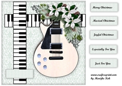 A Musical Christmas card topper