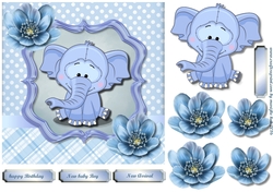 Birthday Boy (baby) Cute Elephant