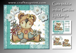 Cute Teddie In The garden Mini Kit