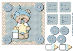 Cute Teddie  Bear  baby Boy