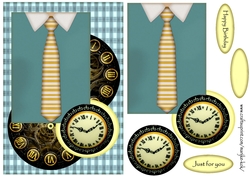 Male card Shirt & Tie Vintage