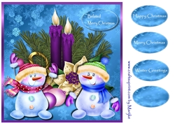 Belated Christmas Cute Card Topper