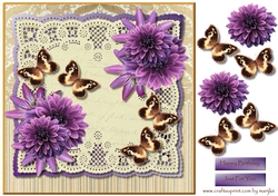 Delightful Dahlias Card topper