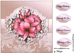 Card Topper Amaryllis