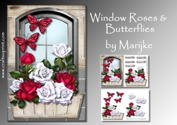 Window Roses & Butterflies Mini Kit