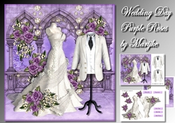 Wedding Day  Purple Roses Mini Kit