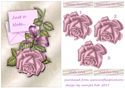 Just A Note PinkRoses