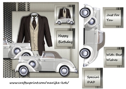 Male card Vintage Car