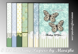 A 4 8 Backing Papers In Various Colors & Lace