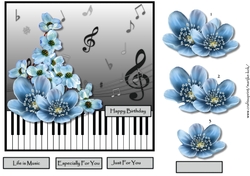Music & Flowers Quick Card