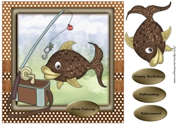 Male card Gone Fishing 1