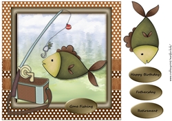 Male card Gone Fishing 2