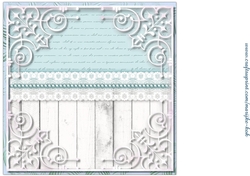 Backing Paper Vintage Bleu Card Topper
