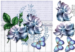 Bleu Porcelain Roses