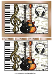 Male card Life is Music