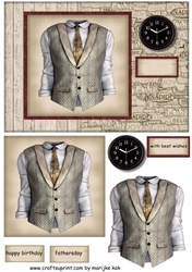 Male Card Vest & Tie 2