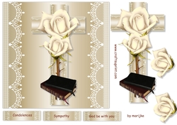 Cross & Cream Roses