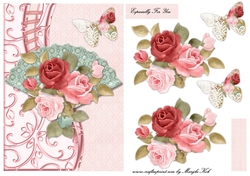 Pretty Fan & Roses