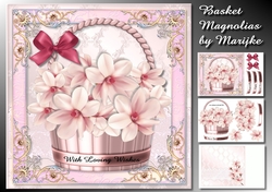 Basket Pink Magnolias Mini Kit