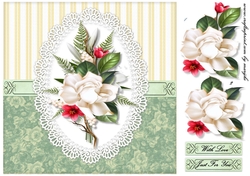 Lace Oval & Roses