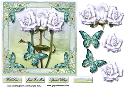 Roses In Butterfly Frame