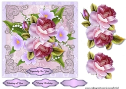 Lily Of the valley & Pink English  Roses
