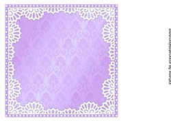 Flowers & Lilies In Lace Frame Quick card INSERT