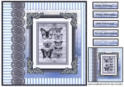Male card Vintage Butterflies