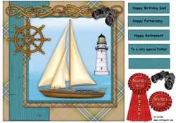 Male card  Sailing