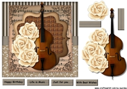 Male Card Music & Roses