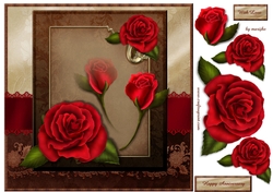 Classi Red Roses Quick Card