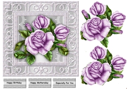 Sliver frame Lavender Roses