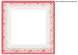 Cute Doll In Lace Frame INSERT