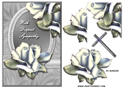 Sympathy Winter Roses Quick Card