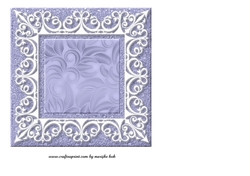 White Roses In Vintage Frame INSERT