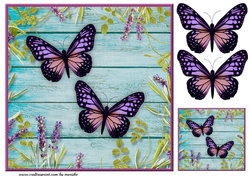 Vintage Butterflies Quick card 1