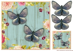Vintage Butterflies Quick card 2