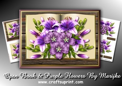 Open Book & Purple Flowers Mini Kit