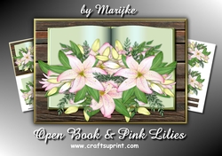 Open Book & Pink Lilies Mini Kit