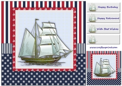 Male Card Topper Nautic
